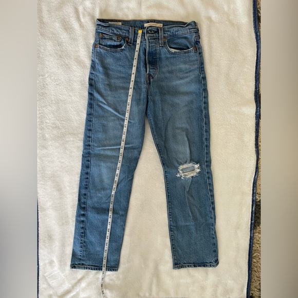 Levis wedgie straight 26 Blue Distressed Jeans - Picture 7 of 7